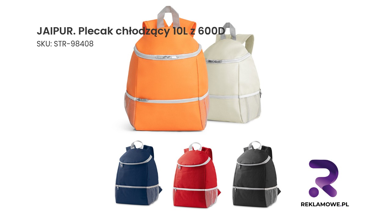 JAIPUR. Plecak chłodzący 10L z 600D Plecak chłodzący JAIPUR 10L z materiału 600D