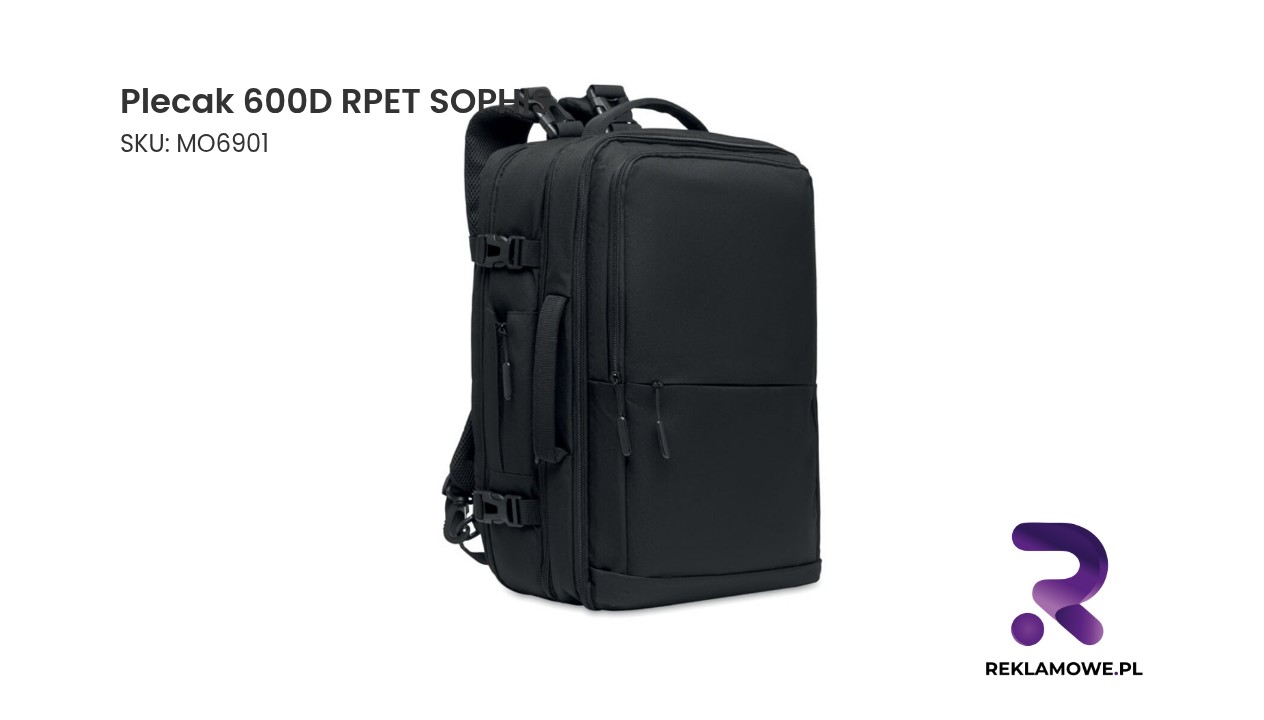 Zdjęcie plecaka RPET SOPHIS wykonanego z materiału 600D