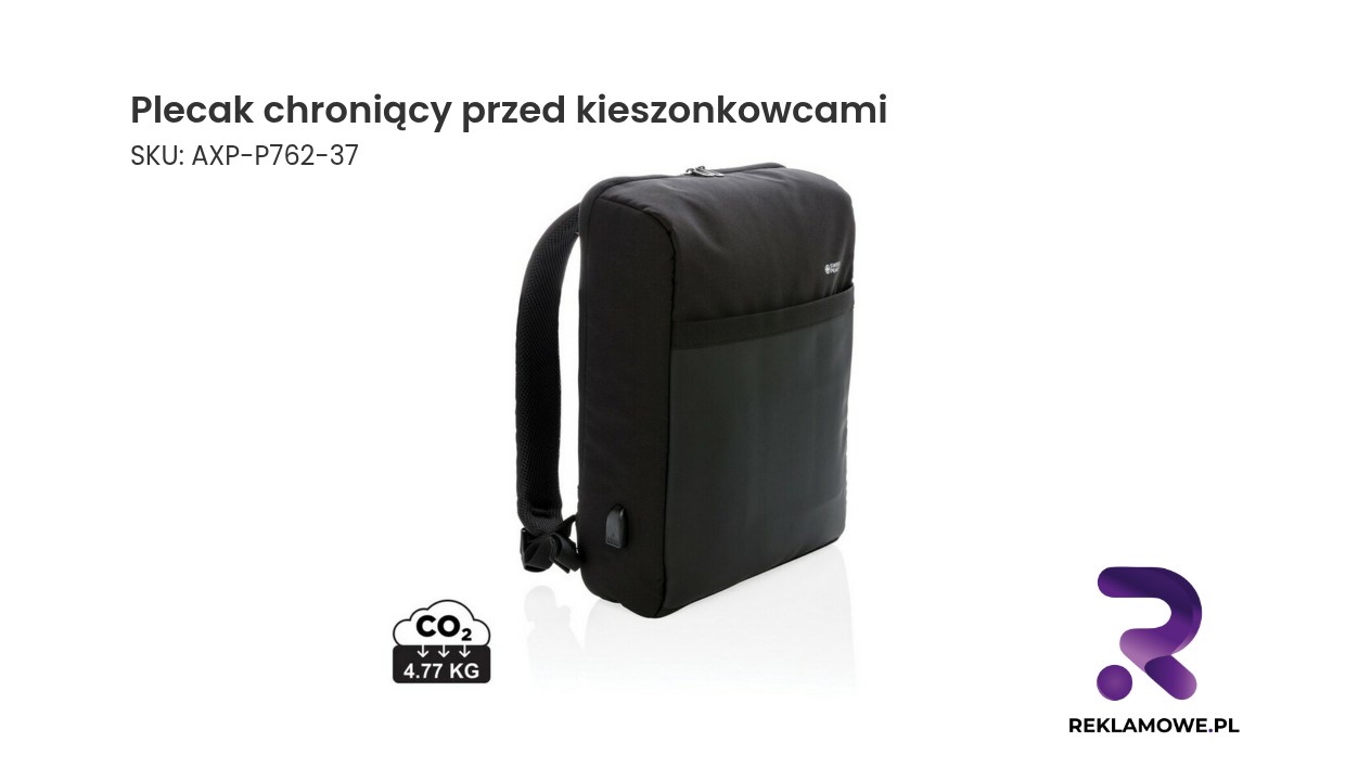 Plecak zabezpieczający przed kradzieżą