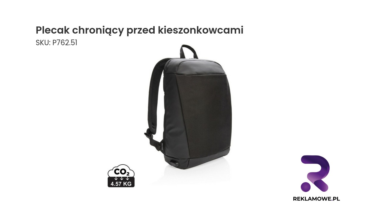 plecak o zwiększonej ochronie przed kradzieżą