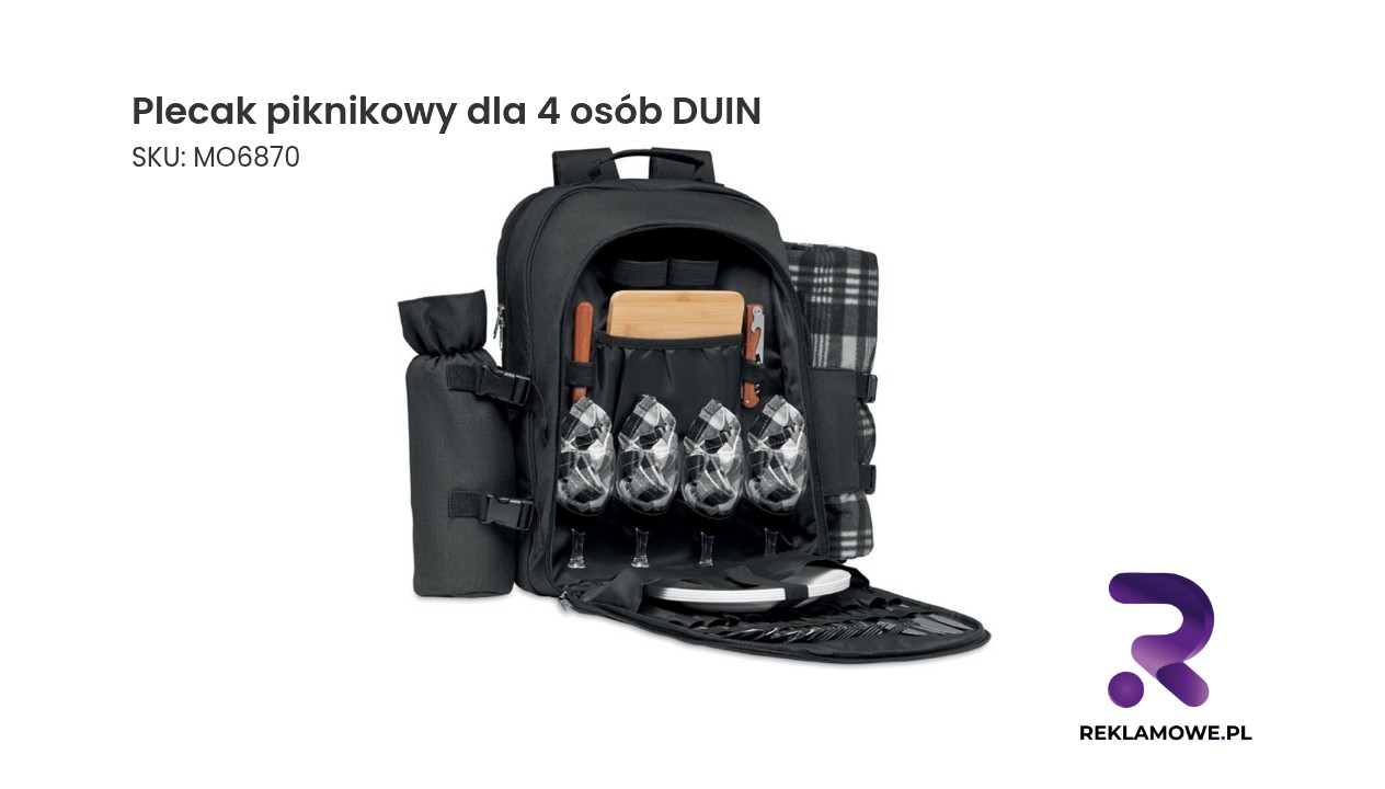 Plecak piknikowy DUIN wyposażony na 4 osoby