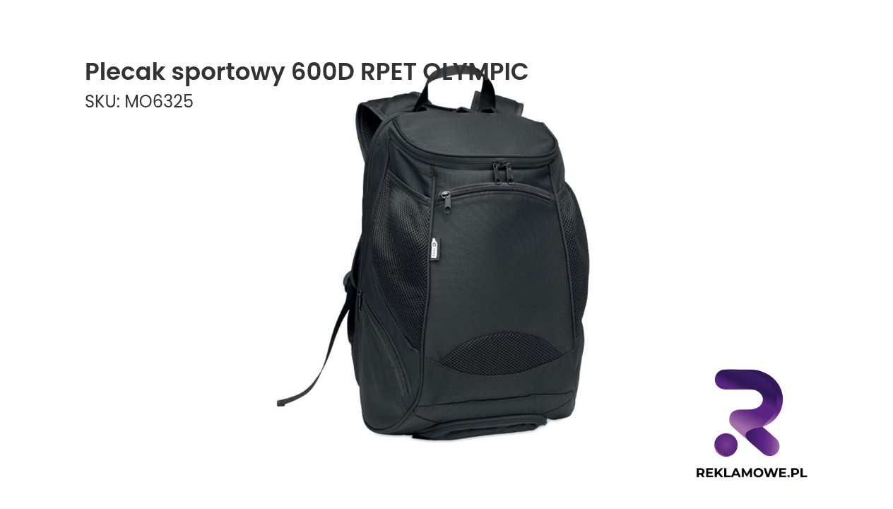 Plecak sportowy 600D RPET OLYMPIC