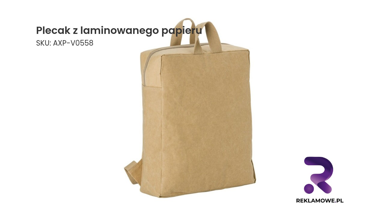 Nowoczesny plecak z laminowanego papieru