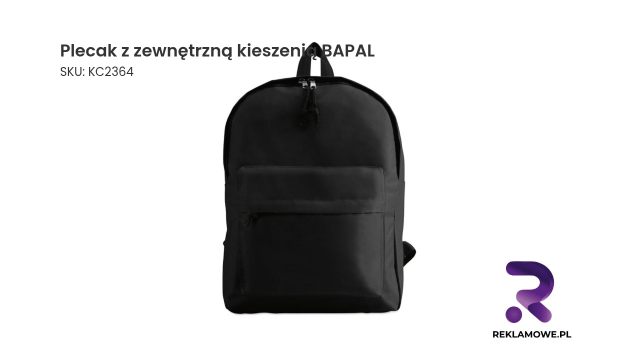 Plecak z zewnętrzną kieszenią BAPAL