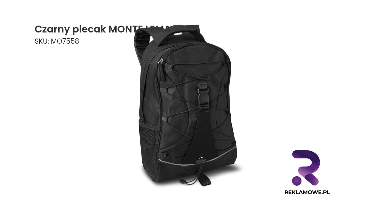 Czarny plecak MONTE LEMA Czarny plecak MONTE LEMA – stylowy i pojemny plecak na co dzień