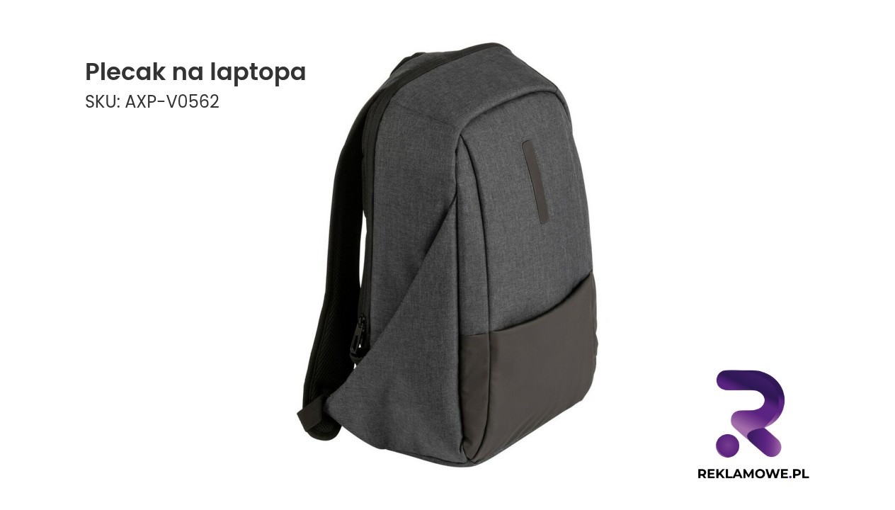 czarny plecak na laptopa z wieloma przegrodami