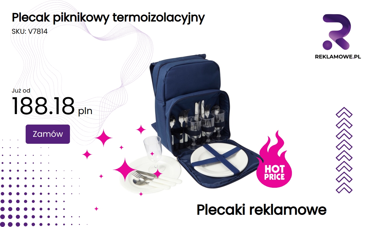 Plecak piknikowy termoizolacyjny z funkcją utrzymania temperatury