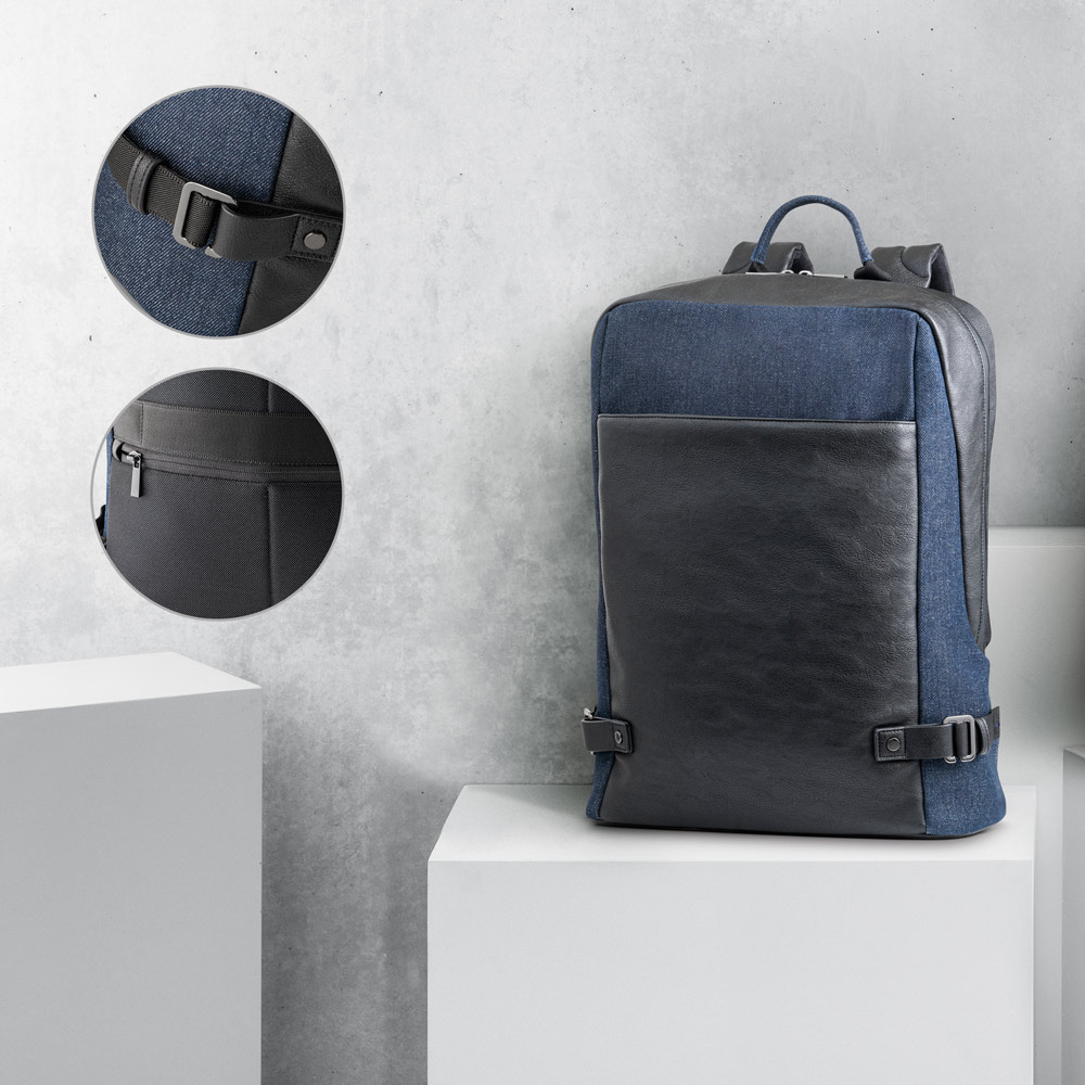 DIVERGENT BACKPACK I. Plecak na laptopa do 15.6'' z dżinsu i PU 92189_set
