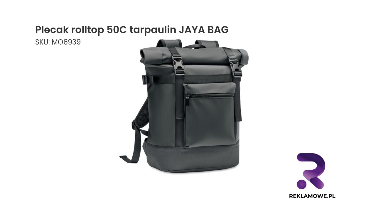 Plecak rolltop 50C tarpaulin JAYA BAG – wodoodporny plecak miejski i podróżny