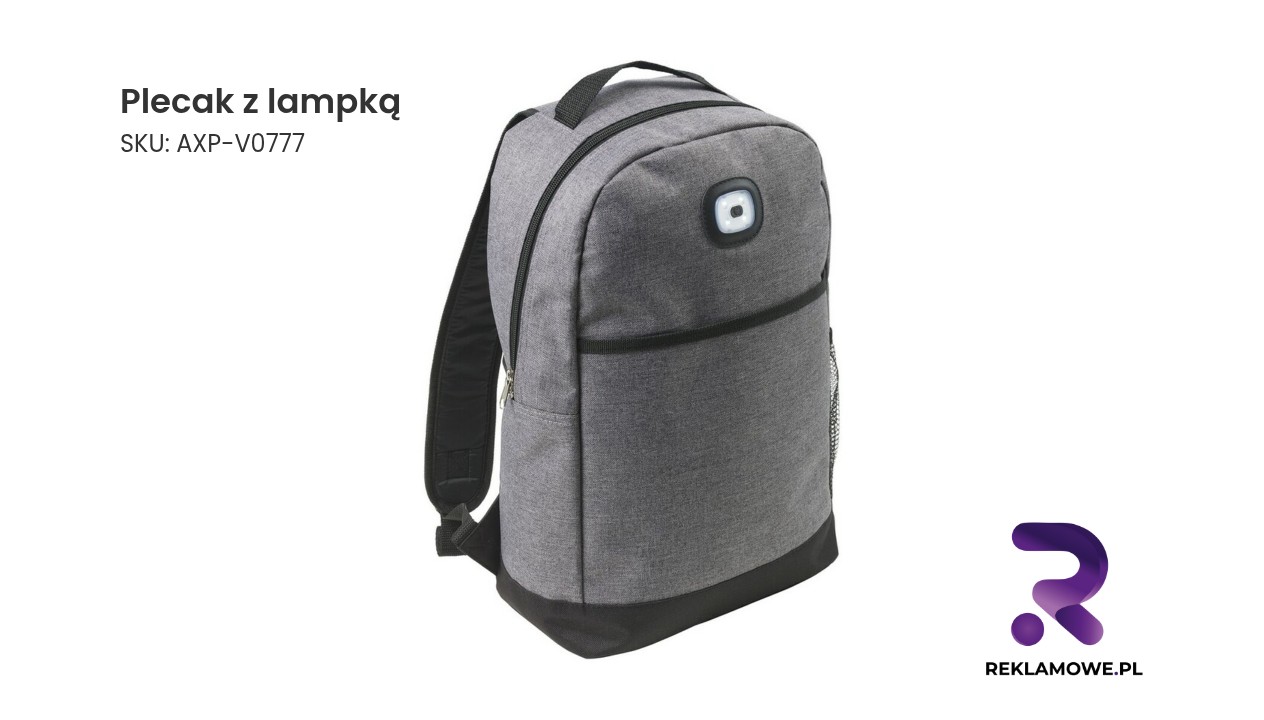 Plecak z lampką - praktyczny plecak z wbudowaną lampką