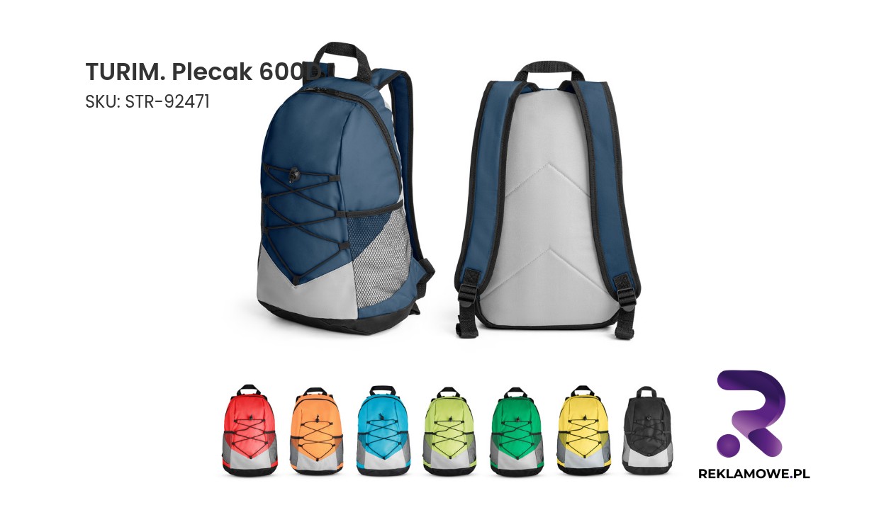 TURIM. Plecak 600D TURIM plecak 600D – wytrzymały plecak na co dzień