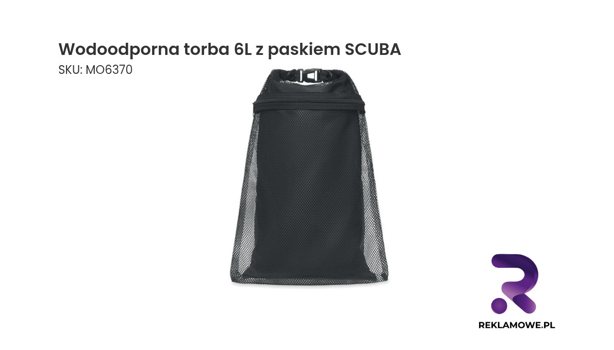 Wodoodporna torba 6 litrów z paskiem SCUBA